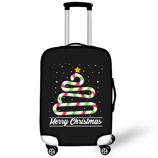 Candy Cane Tree Christmas Xmas Holidays Santa Hat Luggage Covers