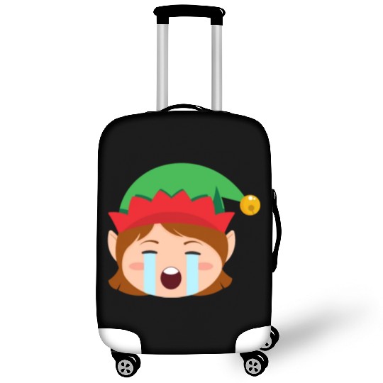Girl Elf Emoticons Crying Out Loud Elf Christmasgi Luggage Covers