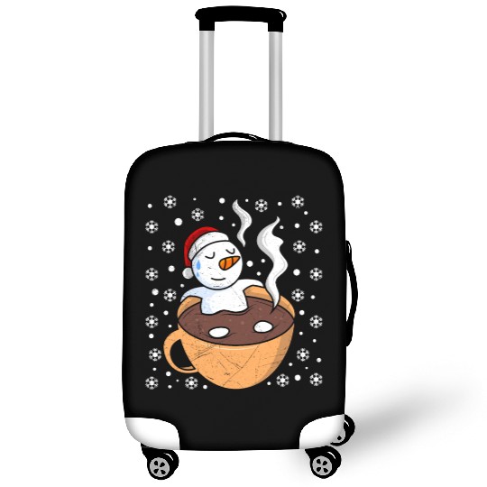 Snowman Hot Cocoa Snowmen Swimming in Hot Luggage Covers