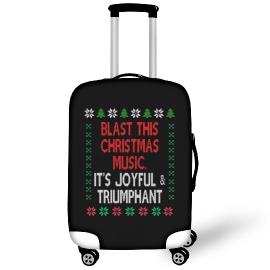 Joyful and triumphant ugly Christmas sweater theme Luggage Covers