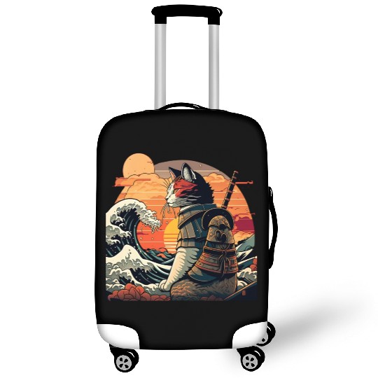 Samurai Cat vs The Great Wave Luggage Covers