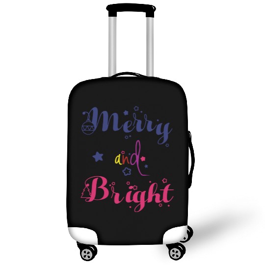 Merry and Bright Christmas Luggage Covers