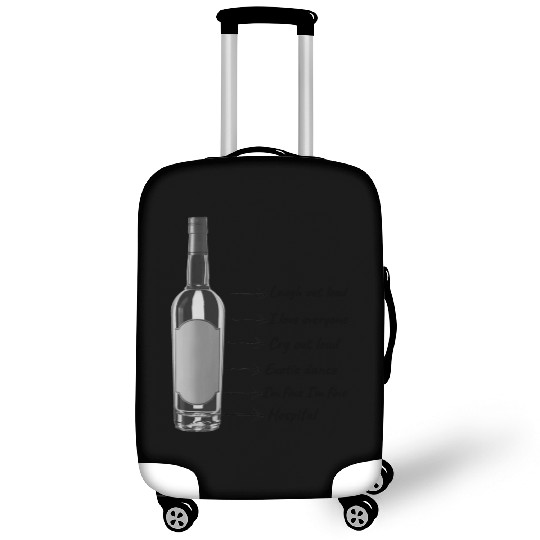 Funny Wine Bottle Synchronic, Drunk Man Diary. Luggage Covers
