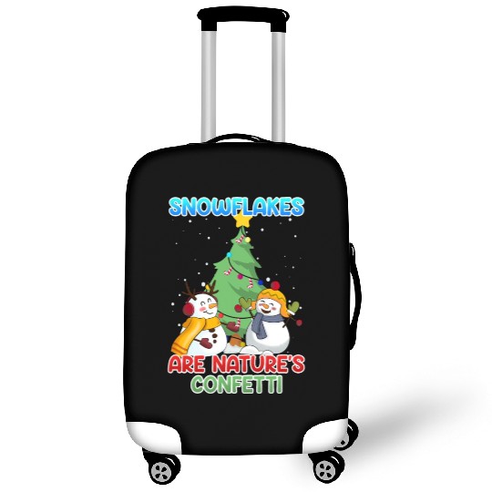 Snowman Snowflakes a Nature's Confetti Luggage Covers