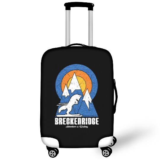 Retro Breckenridge Ski White Fox Luggage Covers