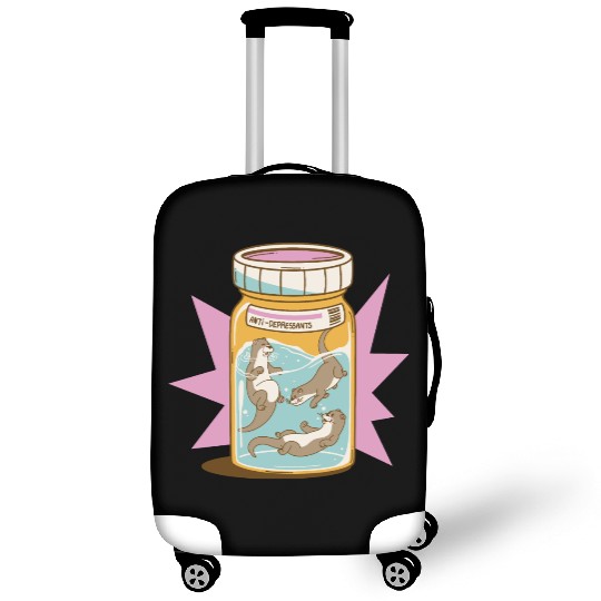 Joyful Otter Jar Luggage Covers