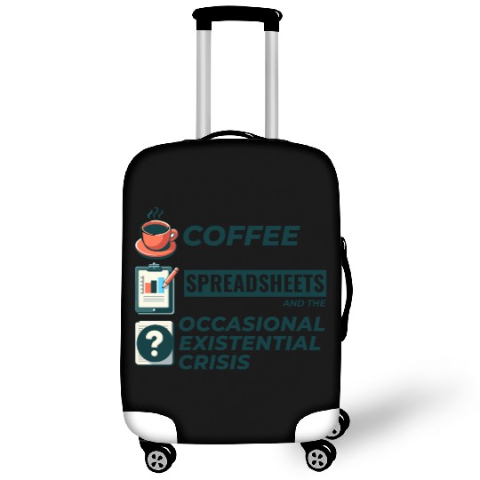 Accountant Bookkeeping Coffee Spreadsheets Funny Luggage Covers