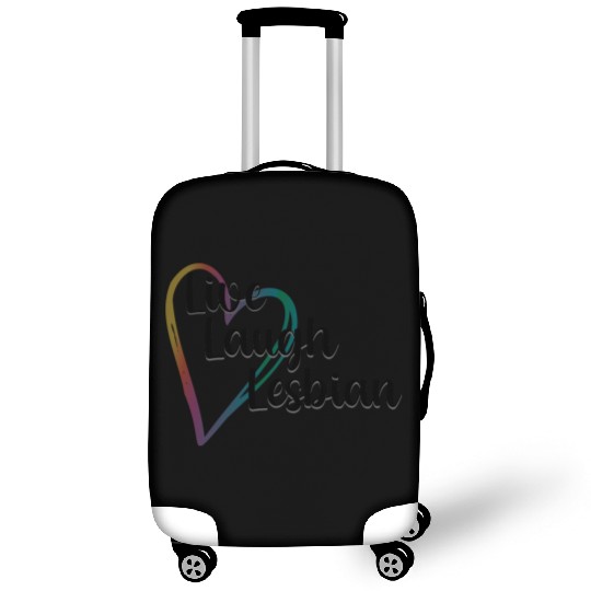 Live Laugh Lesbian LGBTQ Rainbow Heart Gay Pride Luggage Covers