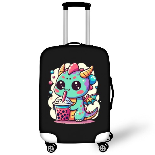 Boba Tea Dragon Kawaii Luggage Covers