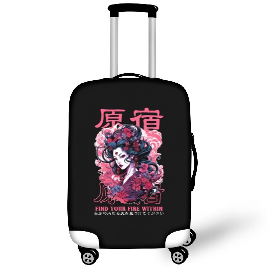 Harajuku Anime Girl Japanese Streetwear Vaporwave Luggage Covers