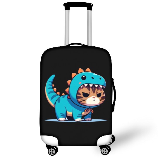 Grumpy Cat in Velociraptor Costume Luggage Covers
