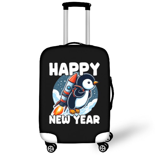 Penguin Happy New Year Luggage Covers