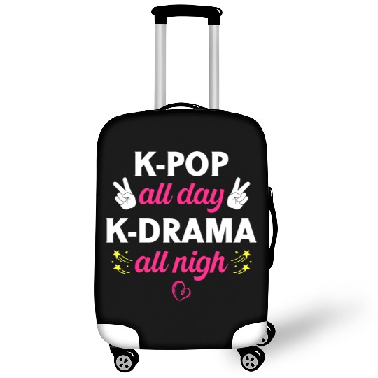 K-Pop All Day K-Drama All Nigh, Korean Music Lover Luggage Covers