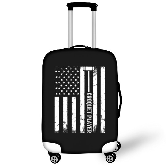 Croquet US Flag Croquet Player Luggage Covers