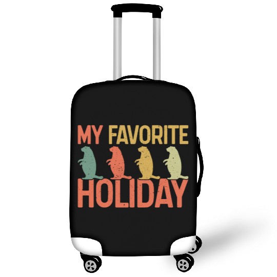 My Favorite Holiday Groundhog Day Retro Vintage Luggage Covers