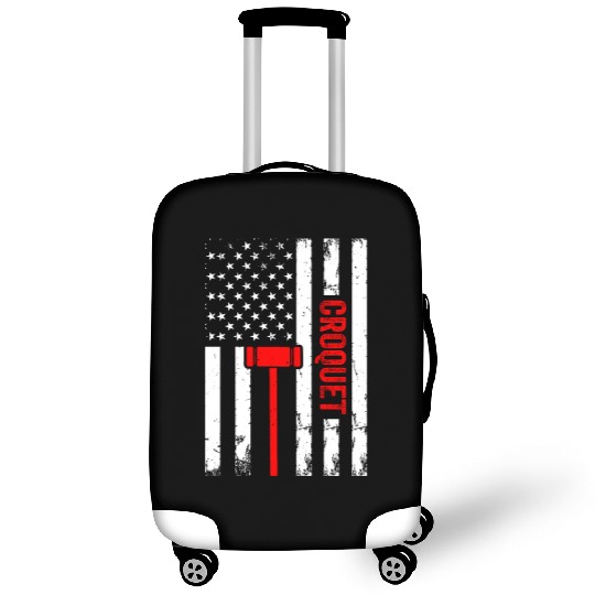 Croquet US Flag Croquet Player Luggage Covers
