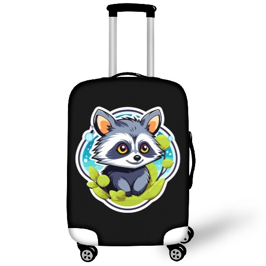 Raccoon Illustration Luggage Covers