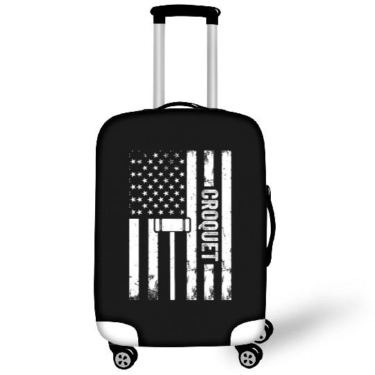 Croquet Player Croquet US Flag Croquet Luggage Covers