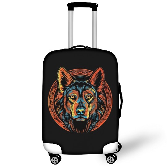 German Shepherd Funny Dog Street Art Comic Pet Luggage Covers