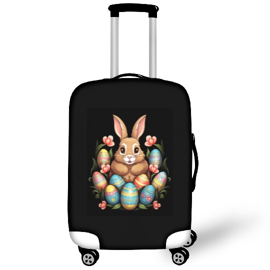 Easter Bunny Rabbit Colorful Eggs Easter Egg Hunt Luggage Covers