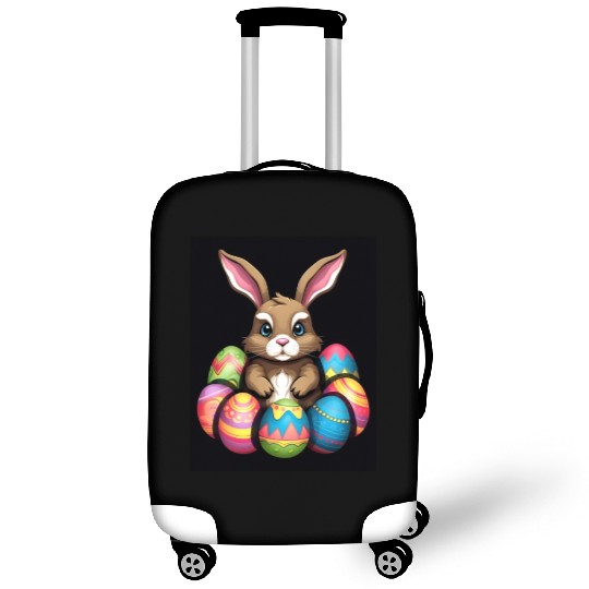 Easter Bunny Rabbit Colorful Eggs Easter Egg Hunt Luggage Covers