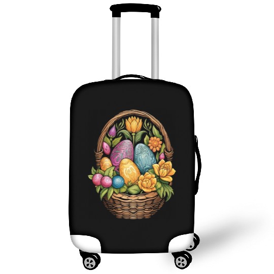 Easter Day Easter Egg Basket Mandala Art Egg Hunt Luggage Covers