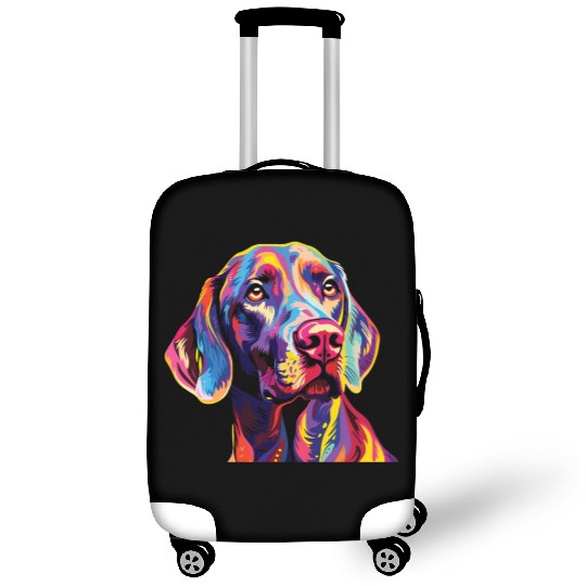 Watercolor Colorful Weimaraner Luggage Covers