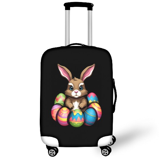 Easter Bunny Rabbit Colorful Eggs Easter Egg Hunt Luggage Covers