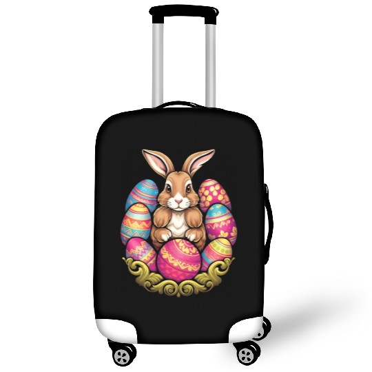 Easter Bunny Rabbit Colorful Eggs Easter Egg Hunt Luggage Covers
