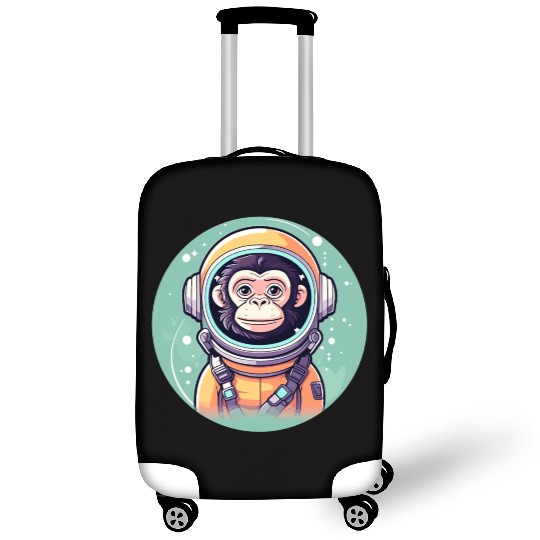 Monkey Ape Astronaut Illustration Luggage Covers