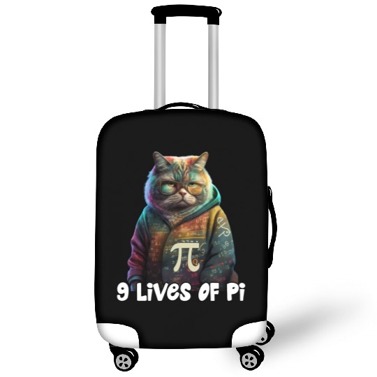Pi Day Cat Funny Cute Math Science Teacher Cat Luggage Covers