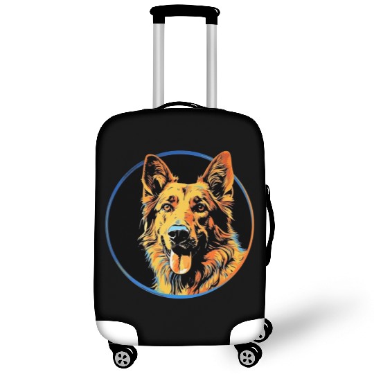 German Shepherd Funny Dog Street Art Comic Pet Luggage Covers