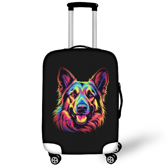 German Shepherd Funny Dog Street Art Comic Pet Luggage Covers