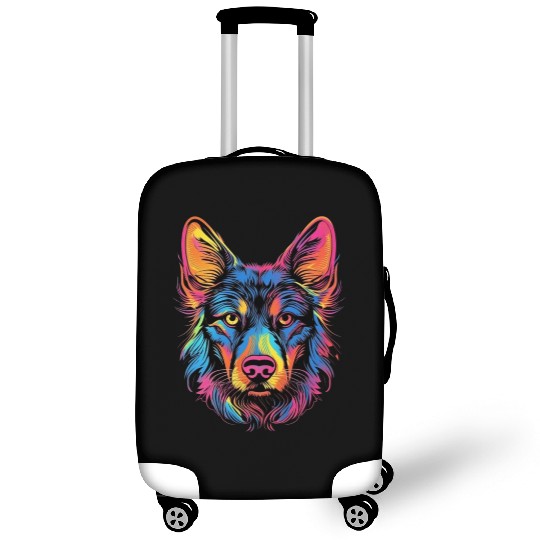 German Shepherd Funny Dog Street Art Comic Pet Luggage Covers