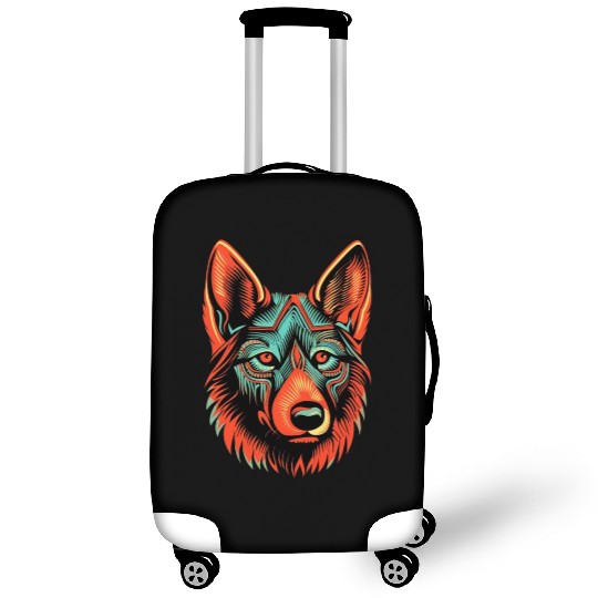 German Shepherd Funny Dog Street Art Comic Pet Luggage Covers