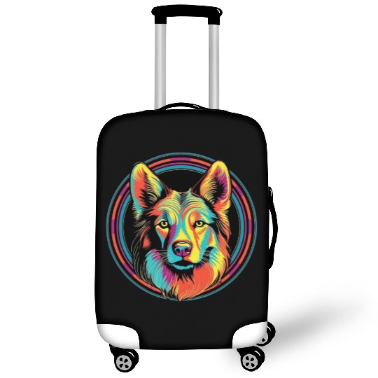 German Shepherd Funny Dog Street Art Comic Pet Luggage Covers