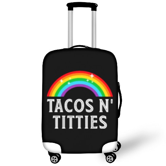 Tacos and Titties Funny LGBT Gay Pride Gifts Luggage Covers