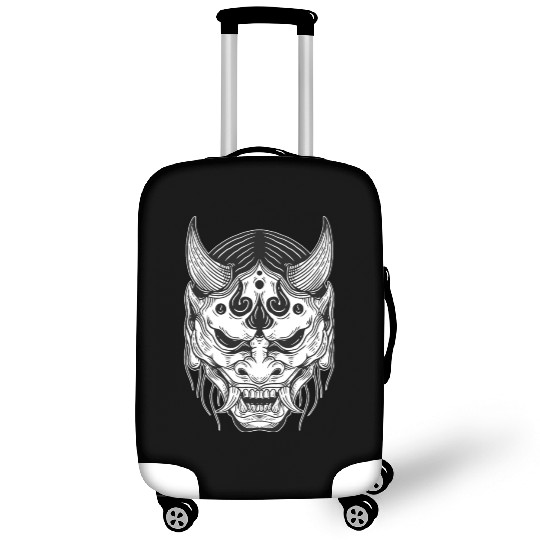 Japanese Devil Skull Mask Art Luggage Covers