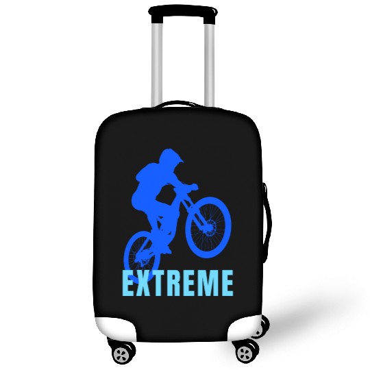 Mountain Bike (blue and light blue design) Luggage Covers