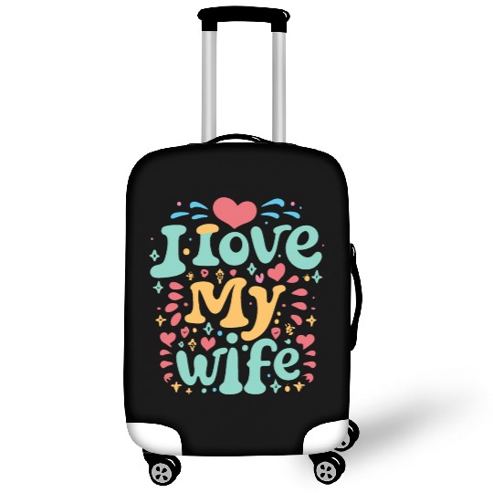I love my wife I heart my wife GIFT Luggage Covers