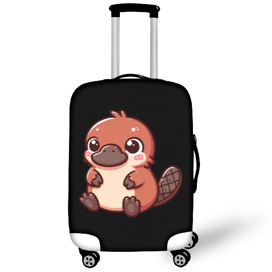 Playful Platypus Cartoon Luggage Covers