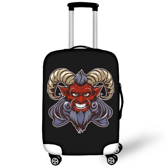 krampus devil head Luggage Covers