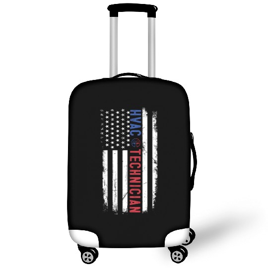 HVAC Technician US American Flag HVAC Mechanic Luggage Covers