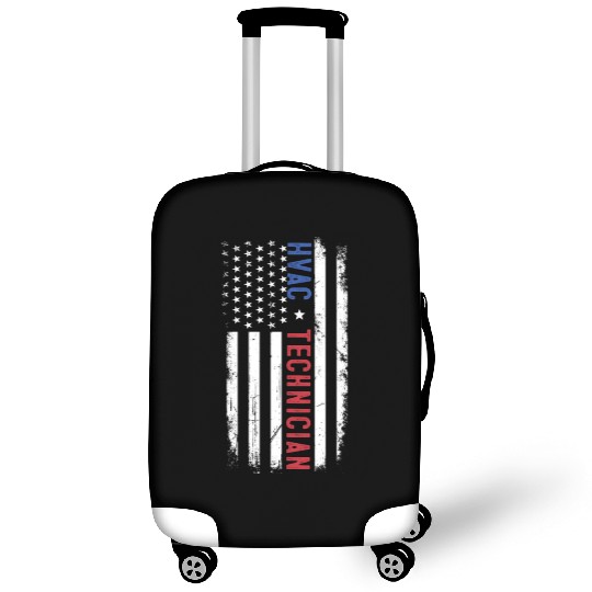 HVAC Technician US American Flag HVAC Mechanic Luggage Covers