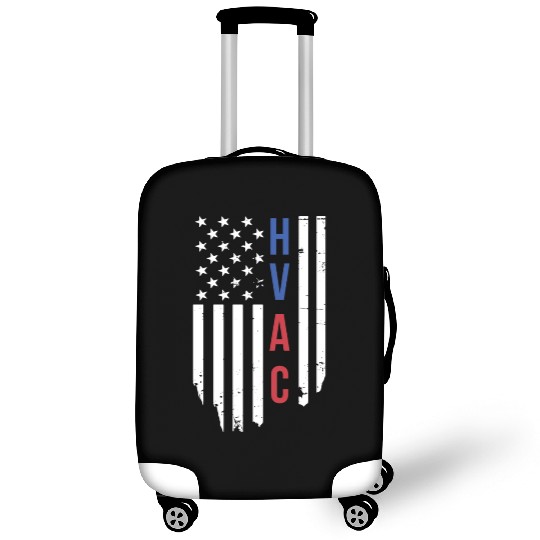 HVAC Technician US American Flag HVAC Mechanic Luggage Covers
