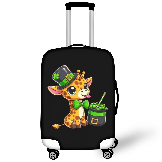 St. Patrick's Day Giraffe with Bubble Tea Luggage Covers