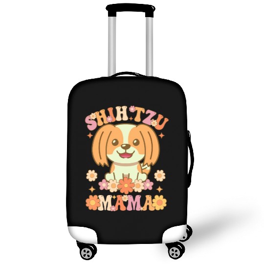 Groovy Shih Tzu Mom Female Dog Lover Luggage Covers
