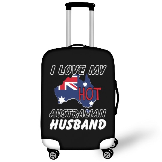 I Love My Hot Australian Husband Wife Luggage Covers