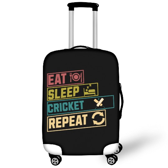 Eat sleep cricket repeat hobby Luggage Covers