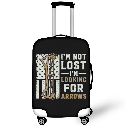 Funny Archery USA Flag Patriotic Hunter Luggage Covers